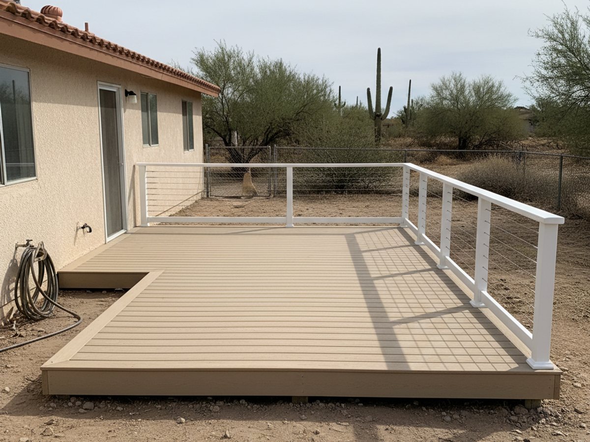 Marana Deck Co crew working on a home