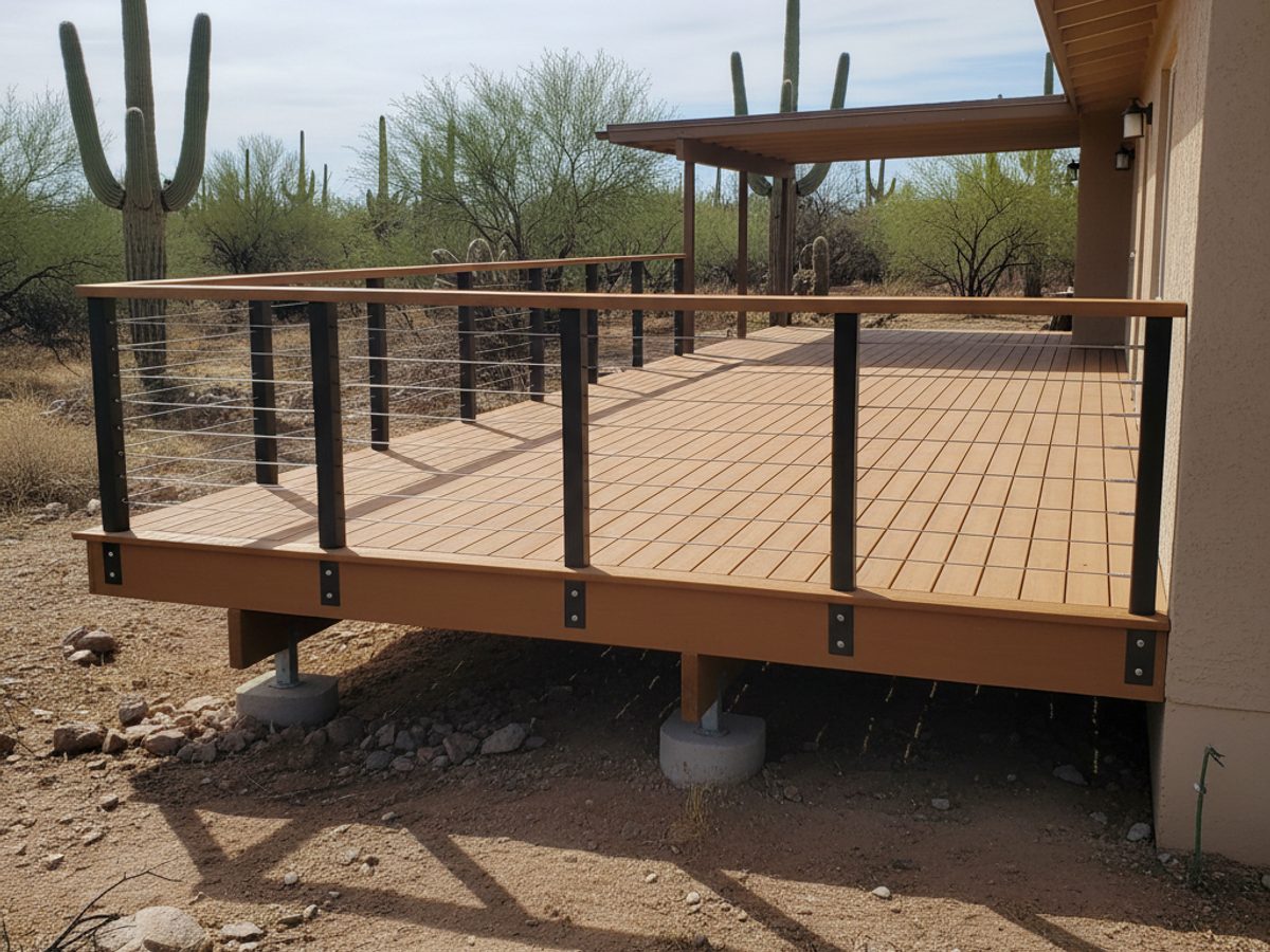 Composite Decking completed by Marana Deck Co in Sahuarita, AZ